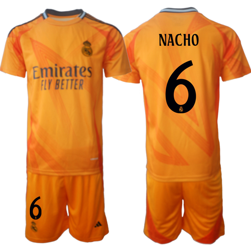 Men 2024-2025 Club Real Madrid away orange #6 Soccer Jersey